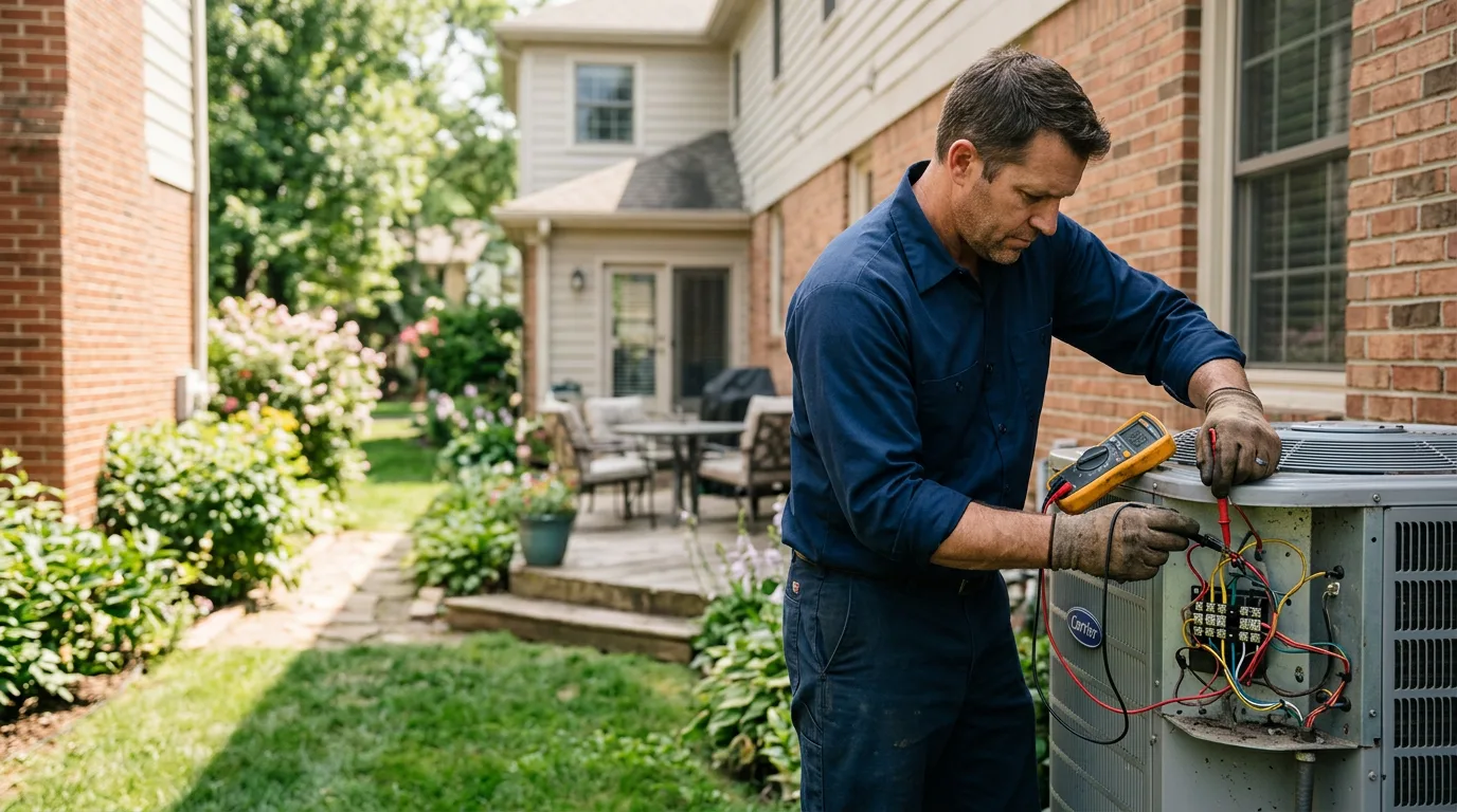 HVAC technician working near Bretz, WV